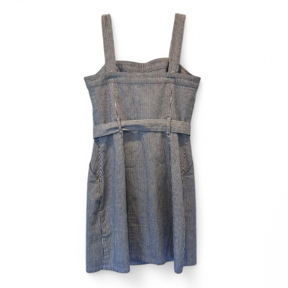 Hollister Gray and White Striped Mini Overall Sun Dress Size Small - Picture 2 of 7